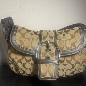 Coach Brown Signature Shoulder Bag